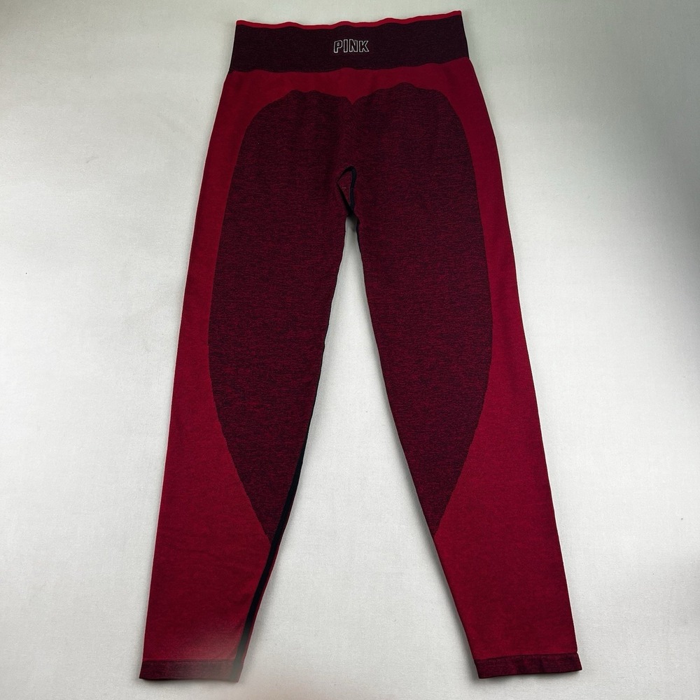 PINK by Victoria's Secret Seamless Activewear Leggings Red Women's Size L